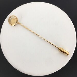Vintage Sarah Coventry Stick Pin Dainty Round Gold Tone Old Estate Jewelry